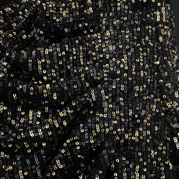 NWT Calvin Klein Sequins Ruched Asymmetrical Gold & Black Size 22W - Picture 6 of 14